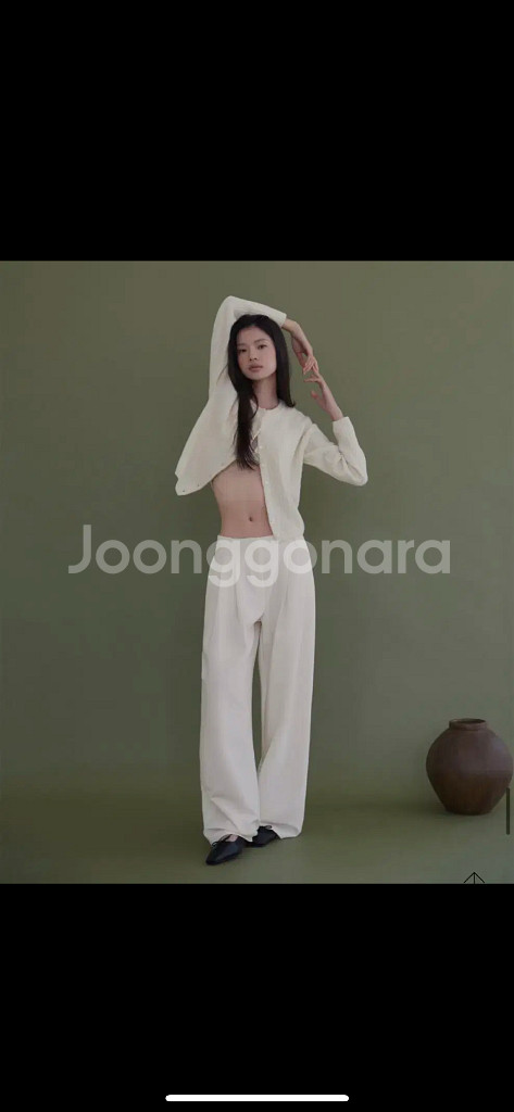 (새상품) ODS GAVE WOOL SLACKS - 크림 L--2