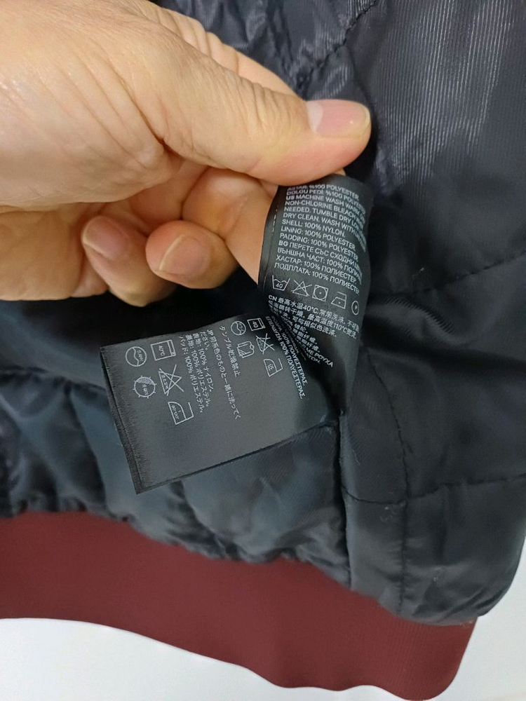 남성 H&M 간절기 블루종 패딩점퍼(새상품.95)--8