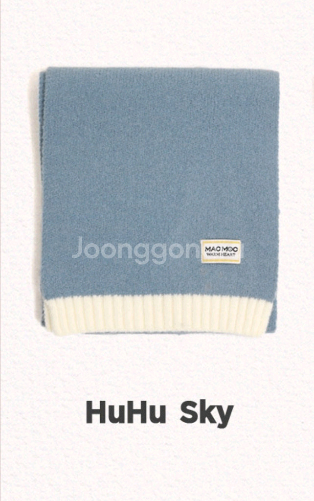 마크모크 울 장갑&머플러 세트(스카이)--4