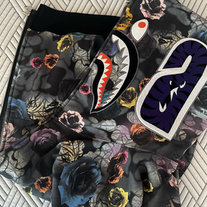 베이프 프로랄 카모 샤크 릴렉스드 핏 풀 집 후드집업