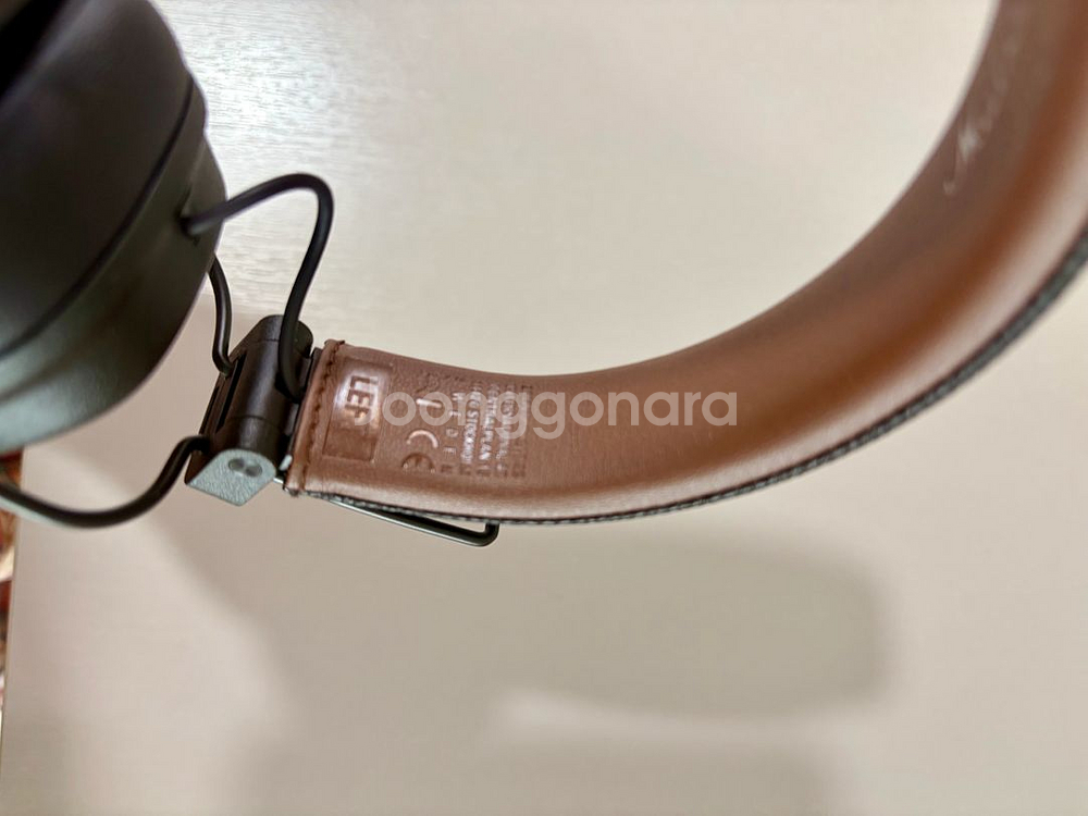 마샬 메이저4 블루투스 헤드폰 헤드셋 브라운--4