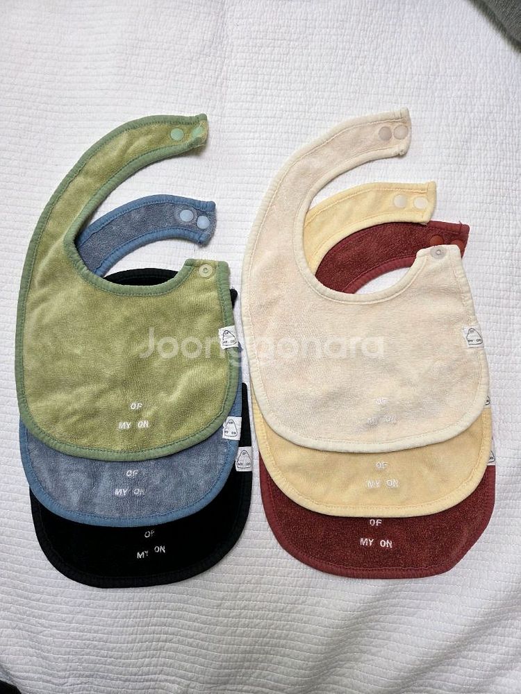 오브마이온 아기 턱받이 6개 일괄(택포)--0