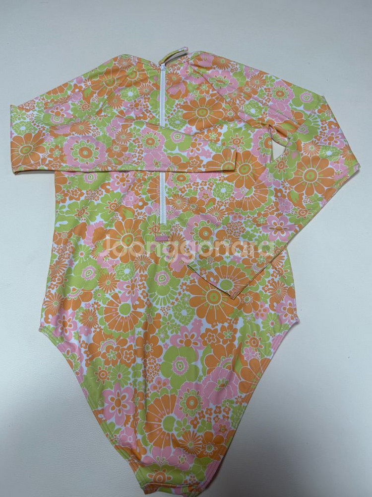 여아 록시 원피스 수영복, 래쉬가드 상의--4