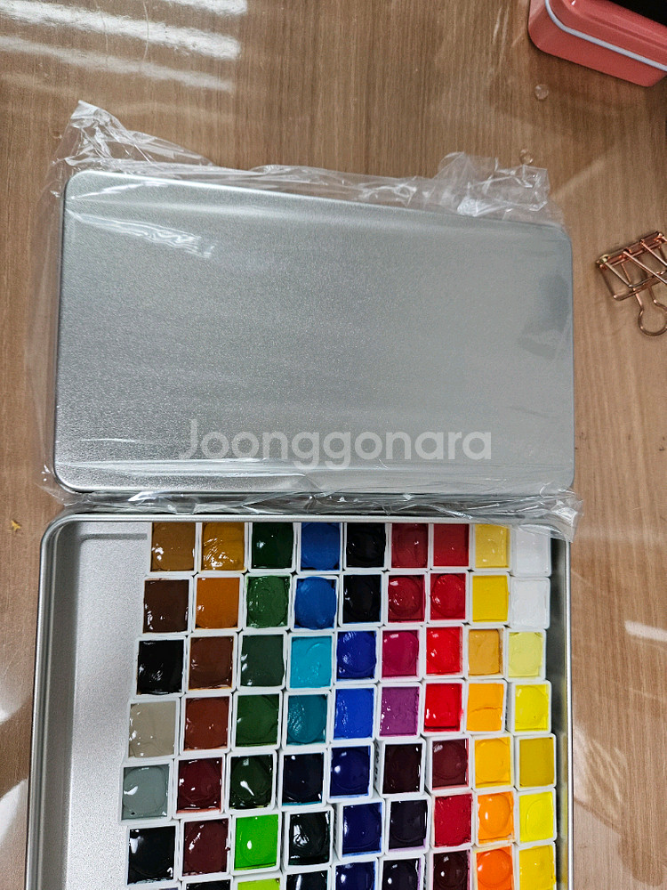 시넬리에 수채화물감 98색(전색)하프팬소분판매합니다.--3