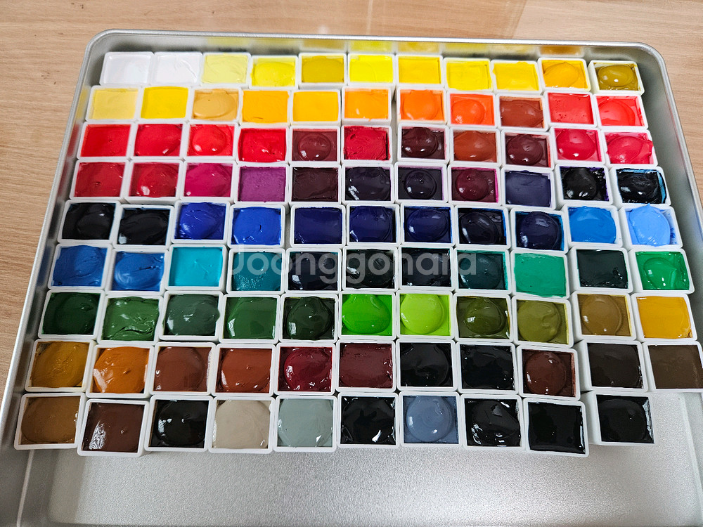 시넬리에 수채화물감 98색(전색)하프팬소분판매합니다.--4