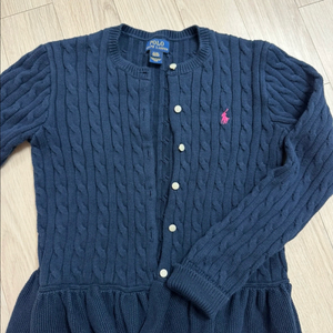 폴로 랄프로렌 프릴 키즈 걸스 네이비 가디건 XL