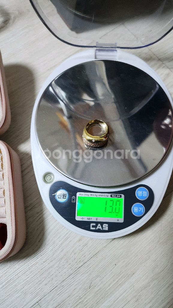 18k 큐빅 쌍가락지--1