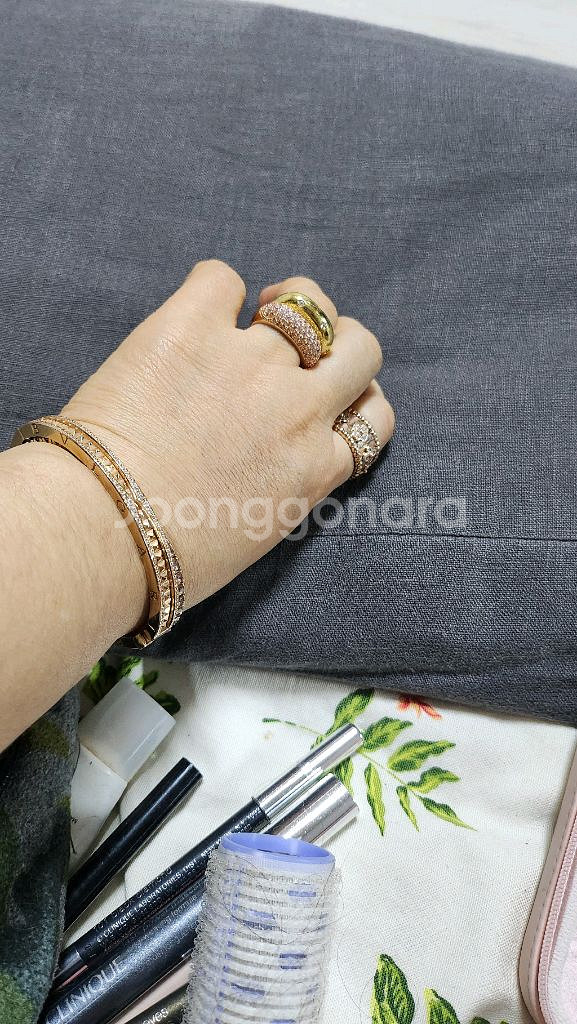 18k 큐빅 쌍가락지--2