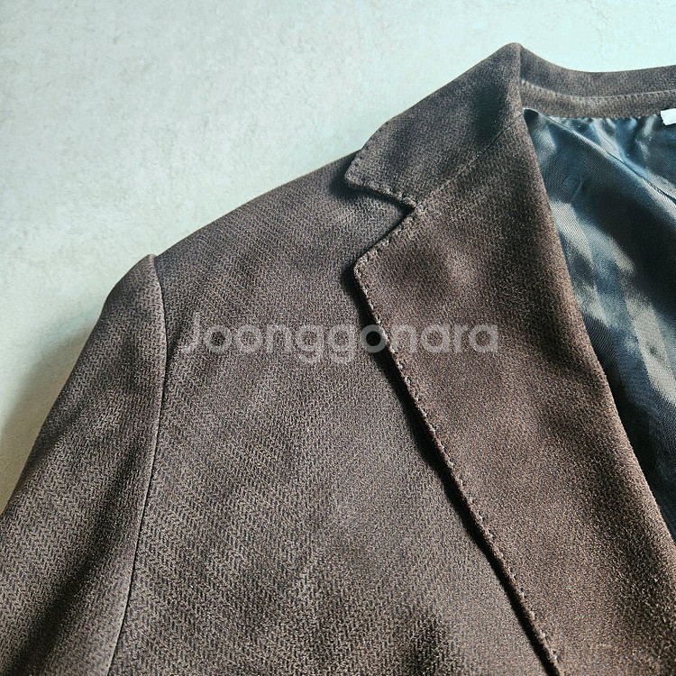 에르메네질도 제냐 / 스웨이드 가죽 헤링본 패턴 자켓--4