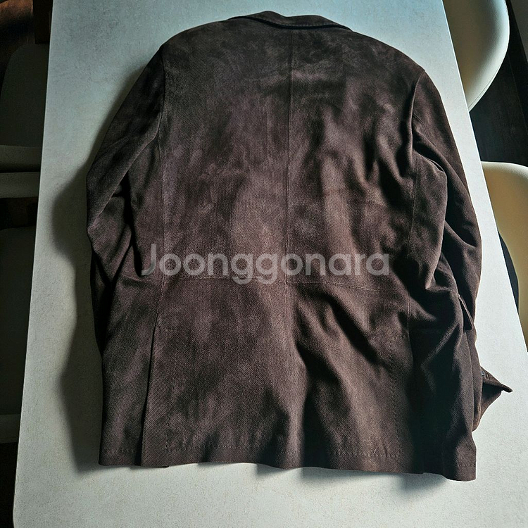 에르메네질도 제냐 / 스웨이드 가죽 헤링본 패턴 자켓--8