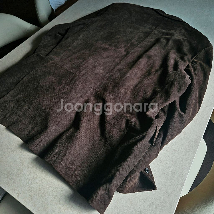 에르메네질도 제냐 / 스웨이드 가죽 헤링본 패턴 자켓--9