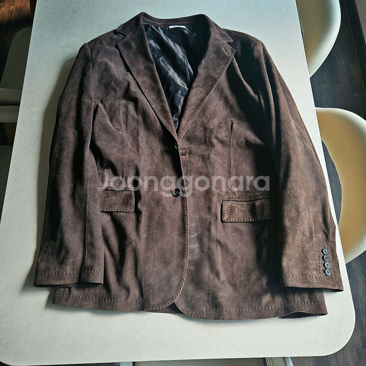 에르메네질도 제냐 / 스웨이드 가죽 헤링본 패턴 자켓--11