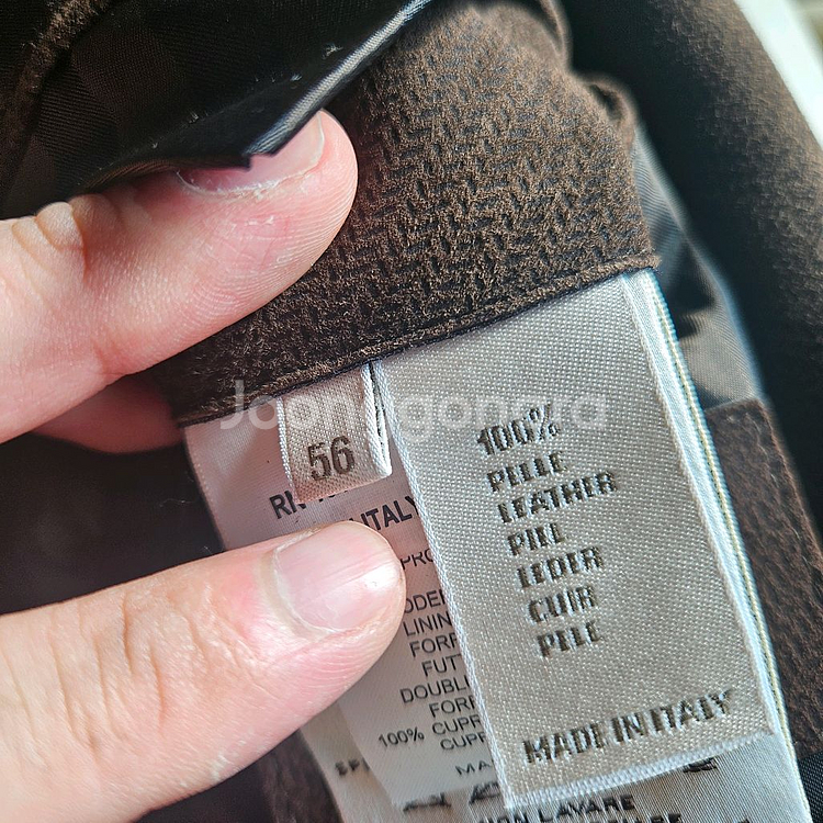 에르메네질도 제냐 / 스웨이드 가죽 헤링본 패턴 자켓--17