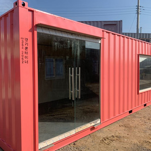 중고컨테이너 3*9 사무실, 바닥데코타일