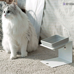 로이루미 도자기 세라믹 사각식기 1구(그레이)+철제 스틸 테이블