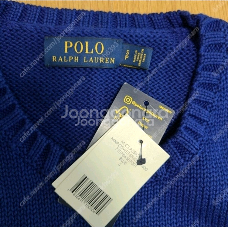 폴로 랄프로렌 타이거 코튼 니트 스웨터 S사이즈--2