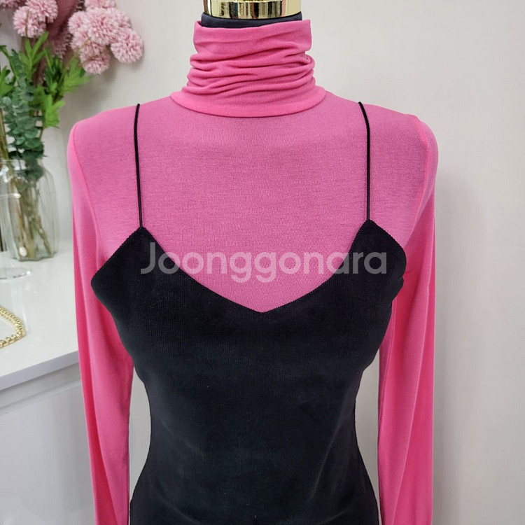 뷔스티에 레이어드 미니 원피스ㅡ무배--6