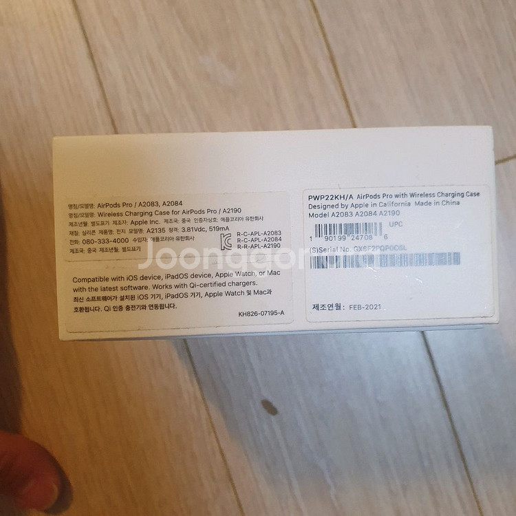 에어팟 프로 (1세대 추정) 공박스 판매--1