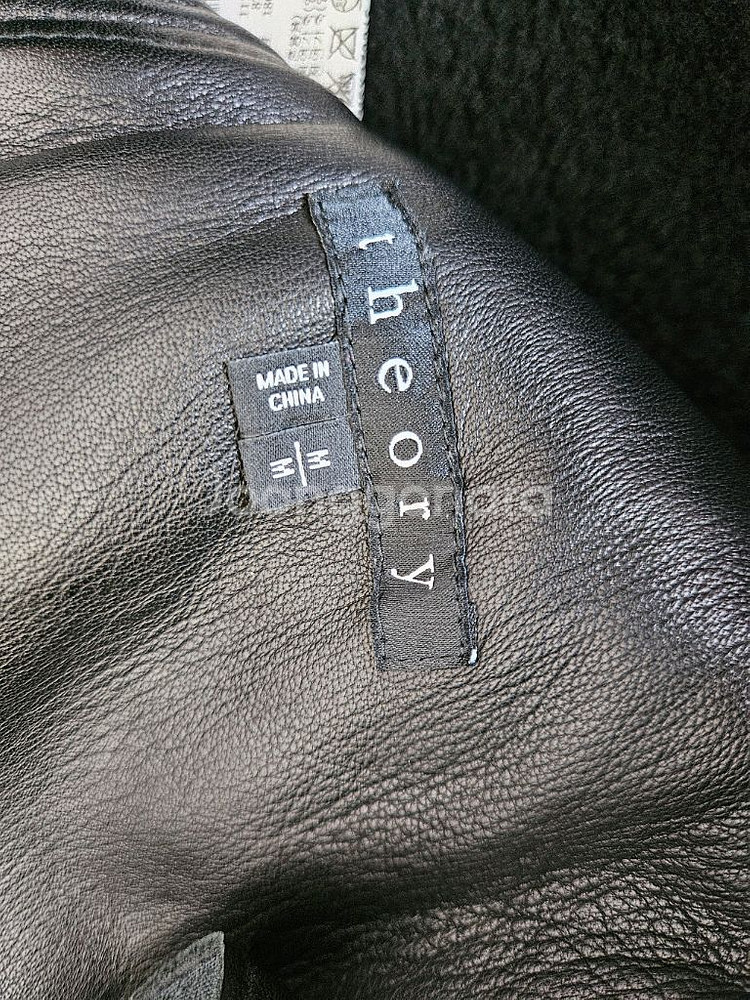 띠어리 theory 무스탕 양가죽 집업자켓 라이더자켓 M--6