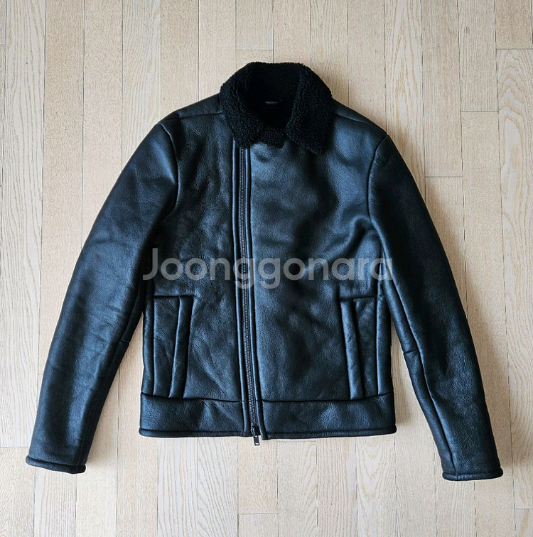 띠어리 theory 무스탕 양가죽 집업자켓 라이더자켓 M--1