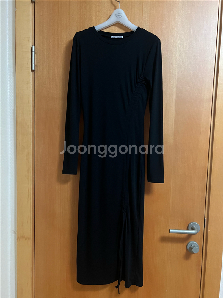 새상품) 블랙 셔링 원피스(44~55)--2