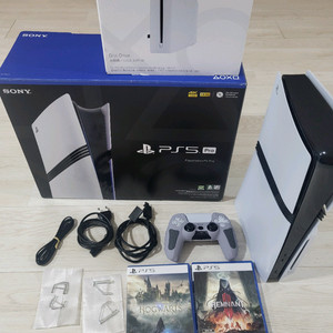 PS5 Pro 디스크 드라이브 게임2개