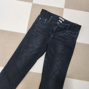 블랙 데님 기모바지 30인치