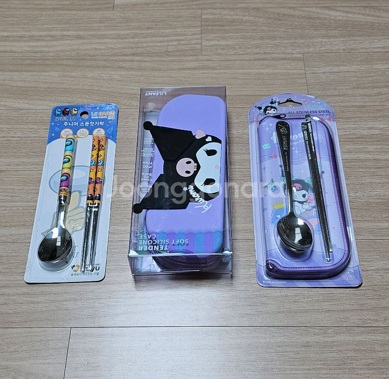 (새상품)(정품)(어몽어스/쿠로미) 유아동 스푼젓가락--0