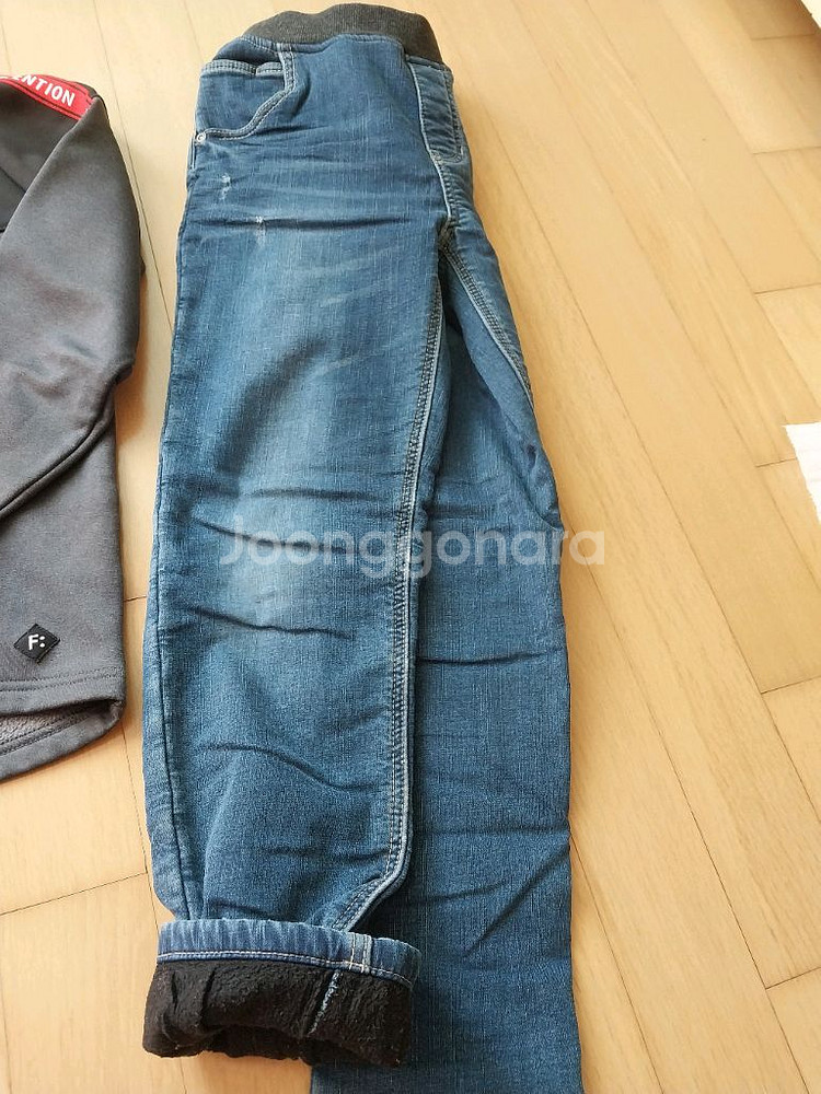 일괄1만원 7~9세 남아 옷 140본딩청바지--3