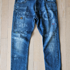 폴로 랄프로렌 설리번 슬림 그래픽 진 청바지 데님진 33X32