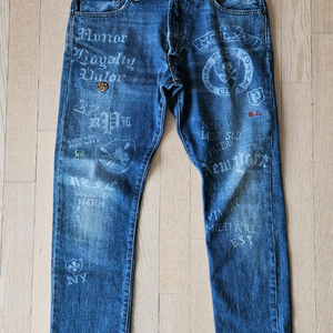 폴로 랄프로렌 설리번 슬림 그래픽 진 청바지 데님진 33X32