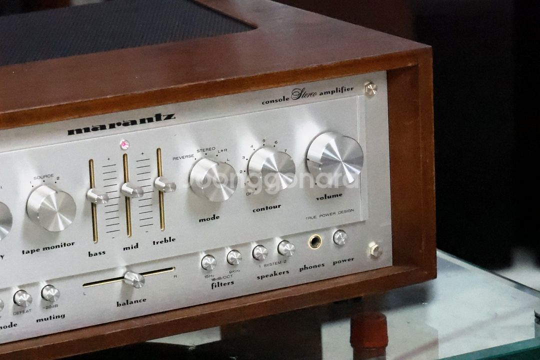 마란츠 1152 인티앰프ㅡ오리지널 우드ㅡ--3