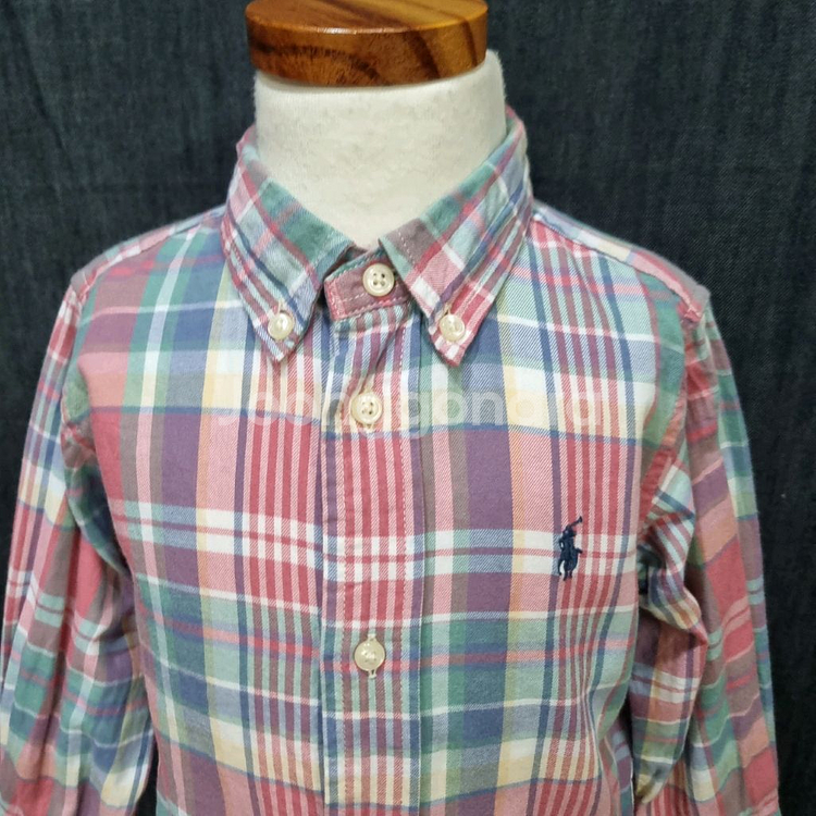 폴로 랄프로렌 키즈 체크 셔츠,남방 24M, 110605--1