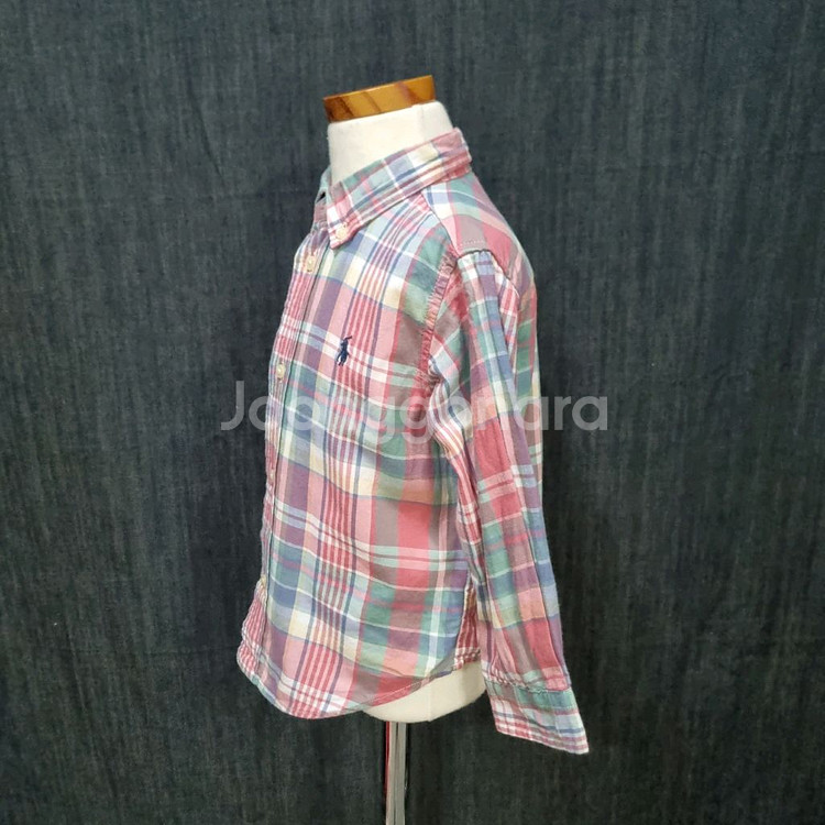 폴로 랄프로렌 키즈 체크 셔츠,남방 24M, 110605--2