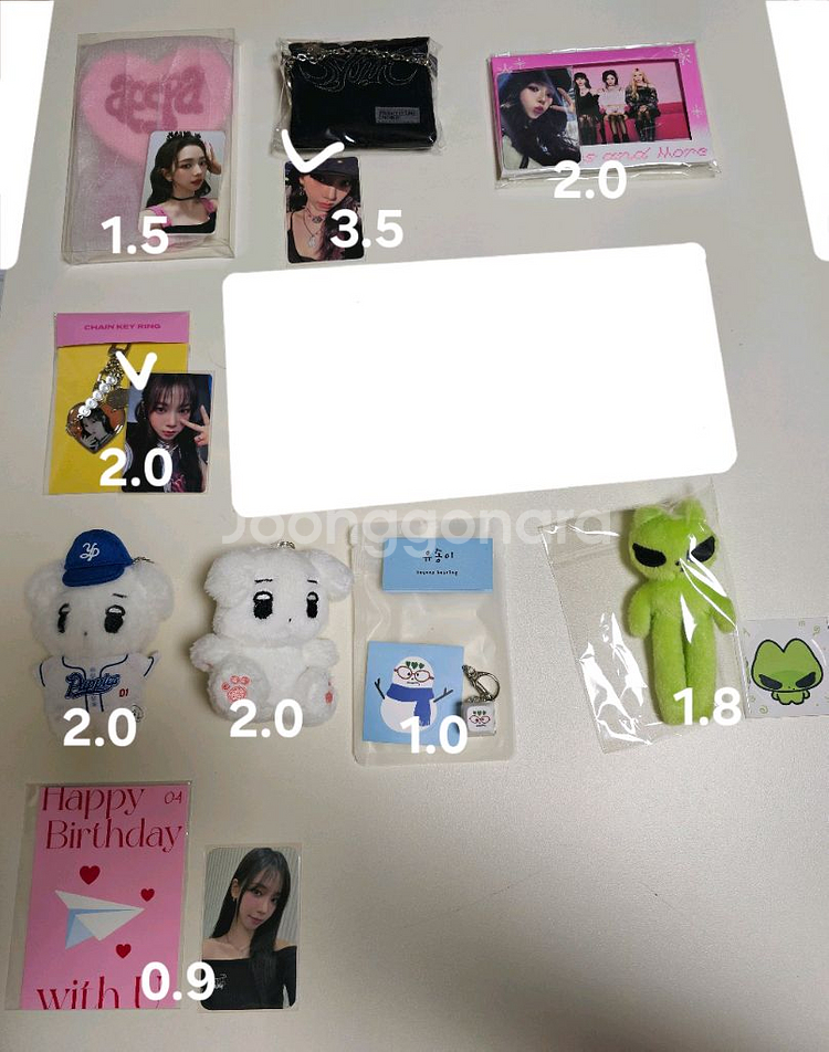 에스파 엠디 굿즈 포카 인형 키링--0