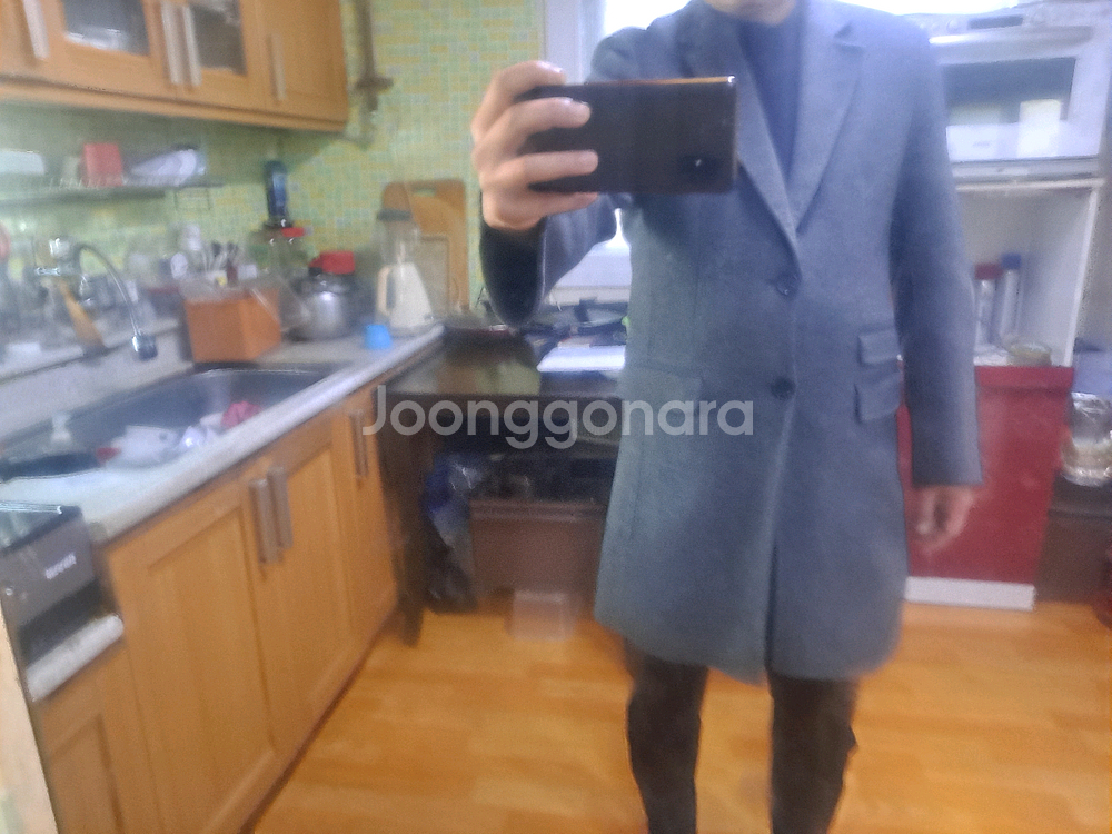 LONE 정욱준디자이너 맞춤 남성 모 코트 사이즈 100--11