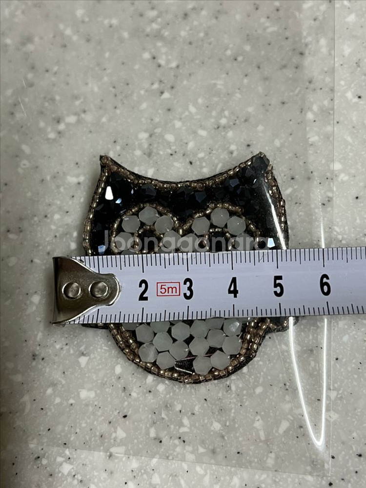 새상품)부엉이 비즈 브로치--3