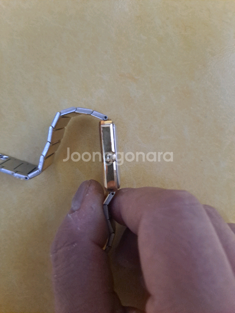 금장 세이코 쿼츠 사각 빈티지 여성 손목시계--3