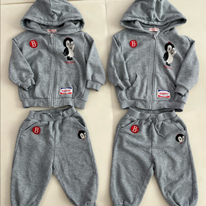 베베드피노 휴고 후드 집업 세트 100사이즈 두벌일괄 쌍둥이룩