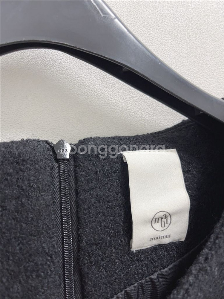 maimui 블랙 트위드 미니 원피스--1