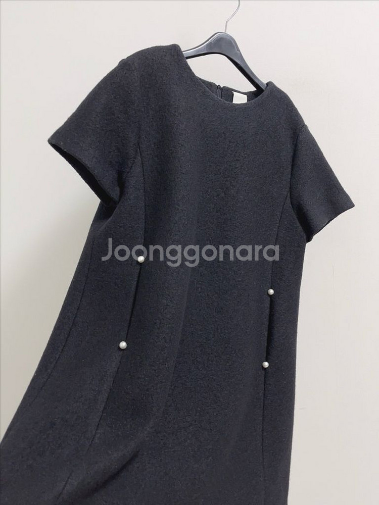 maimui 블랙 트위드 미니 원피스--3