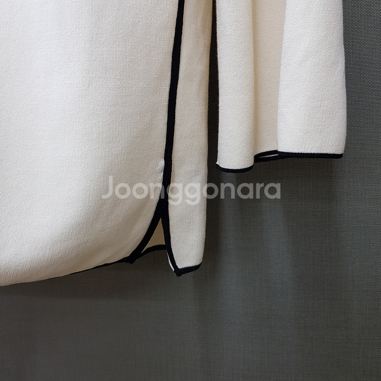 구호 kuho 2024 배색 포인트 니트 가디건 자켓 M사이즈--3