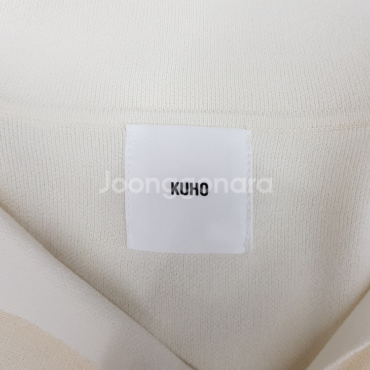 구호 kuho 2024 배색 포인트 니트 가디건 자켓 M사이즈--5