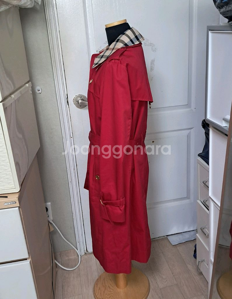 닥스 여성 레드 트렌치 코트 55~66--1