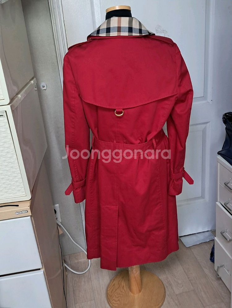 닥스 여성 레드 트렌치 코트 55~66--2