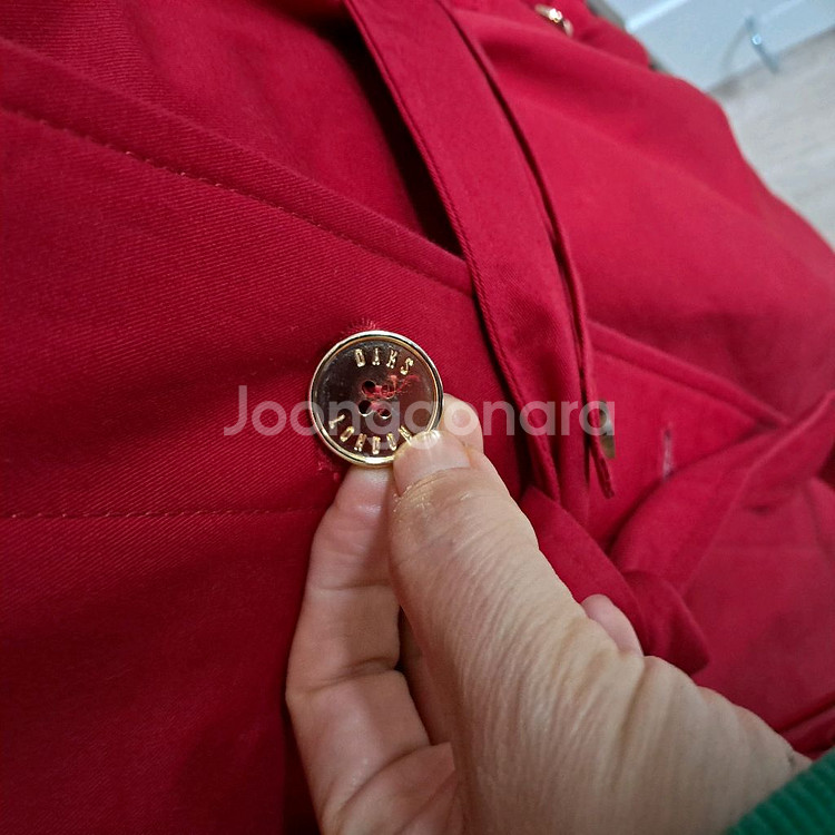 닥스 여성 레드 트렌치 코트 55~66--3