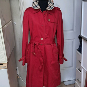 닥스 여성 레드 트렌치 코트 55~66
