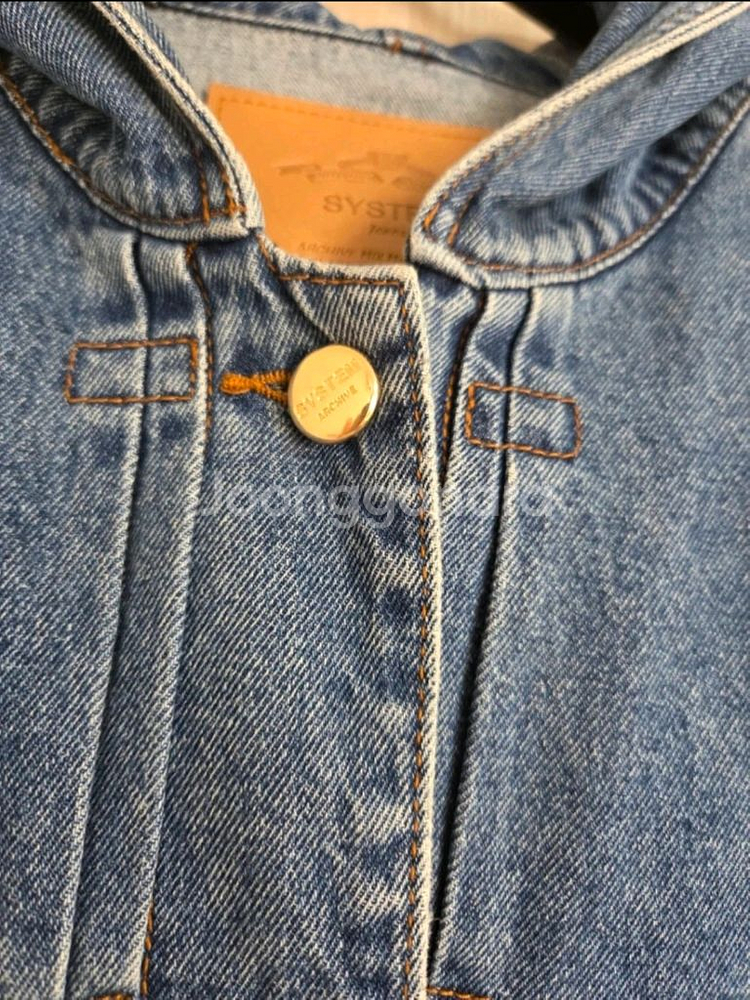 시스템 데님 후드 자켓--8