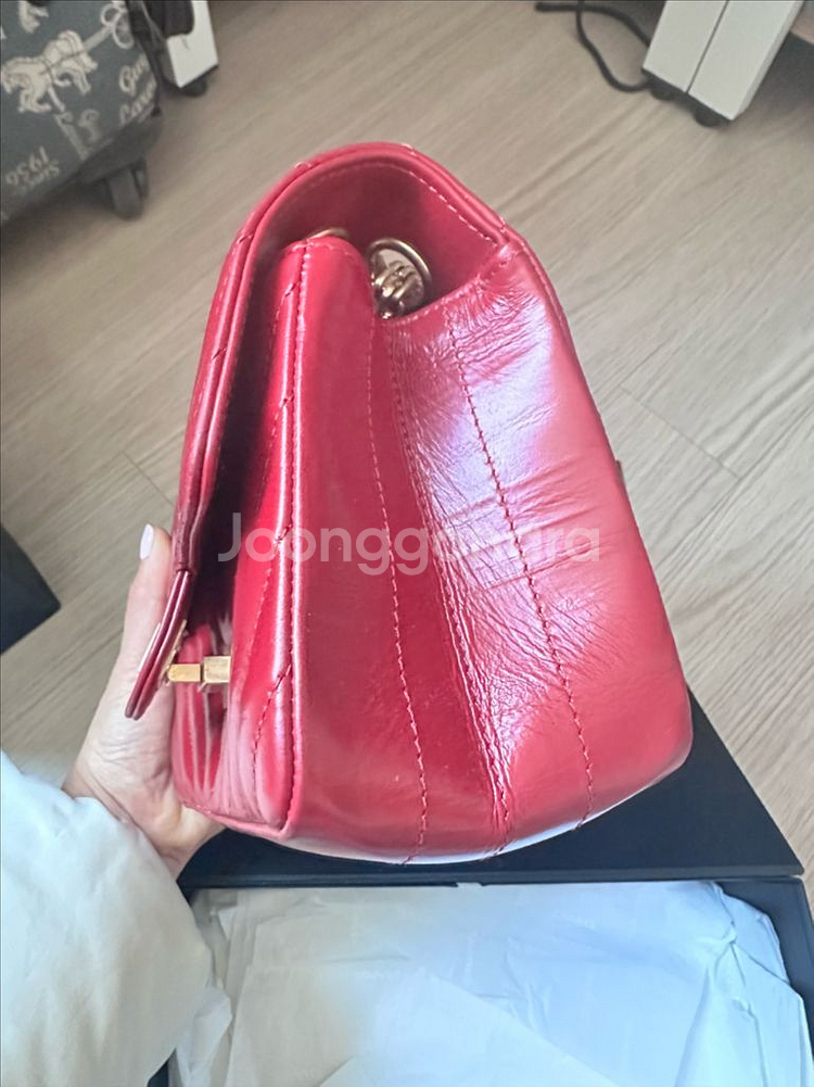 샤넬 빈티지 미니 체리레드--3