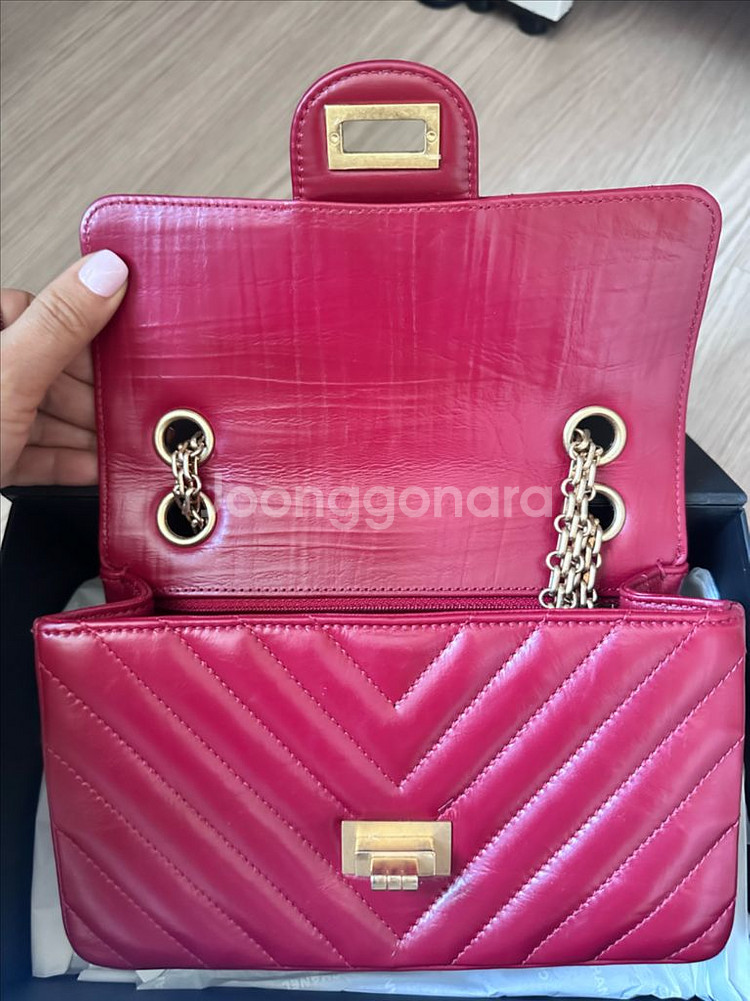 샤넬 빈티지 미니 체리레드--2